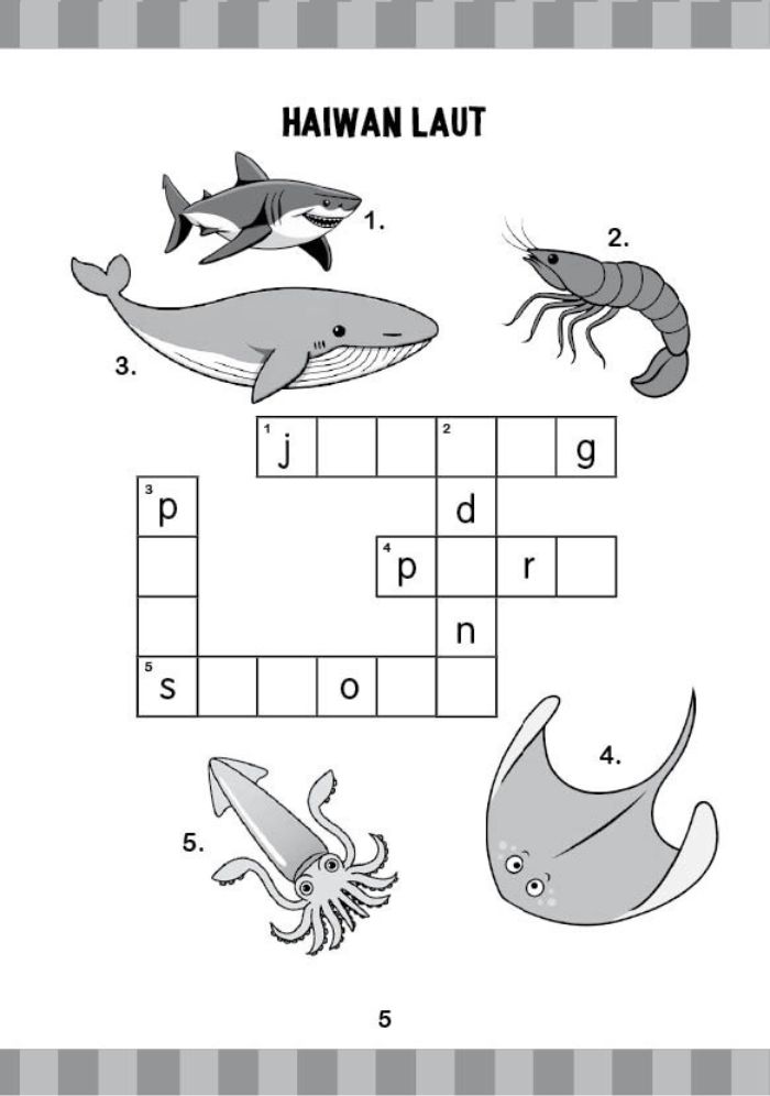 Teka Silang Kata Bergambar: Haiwan