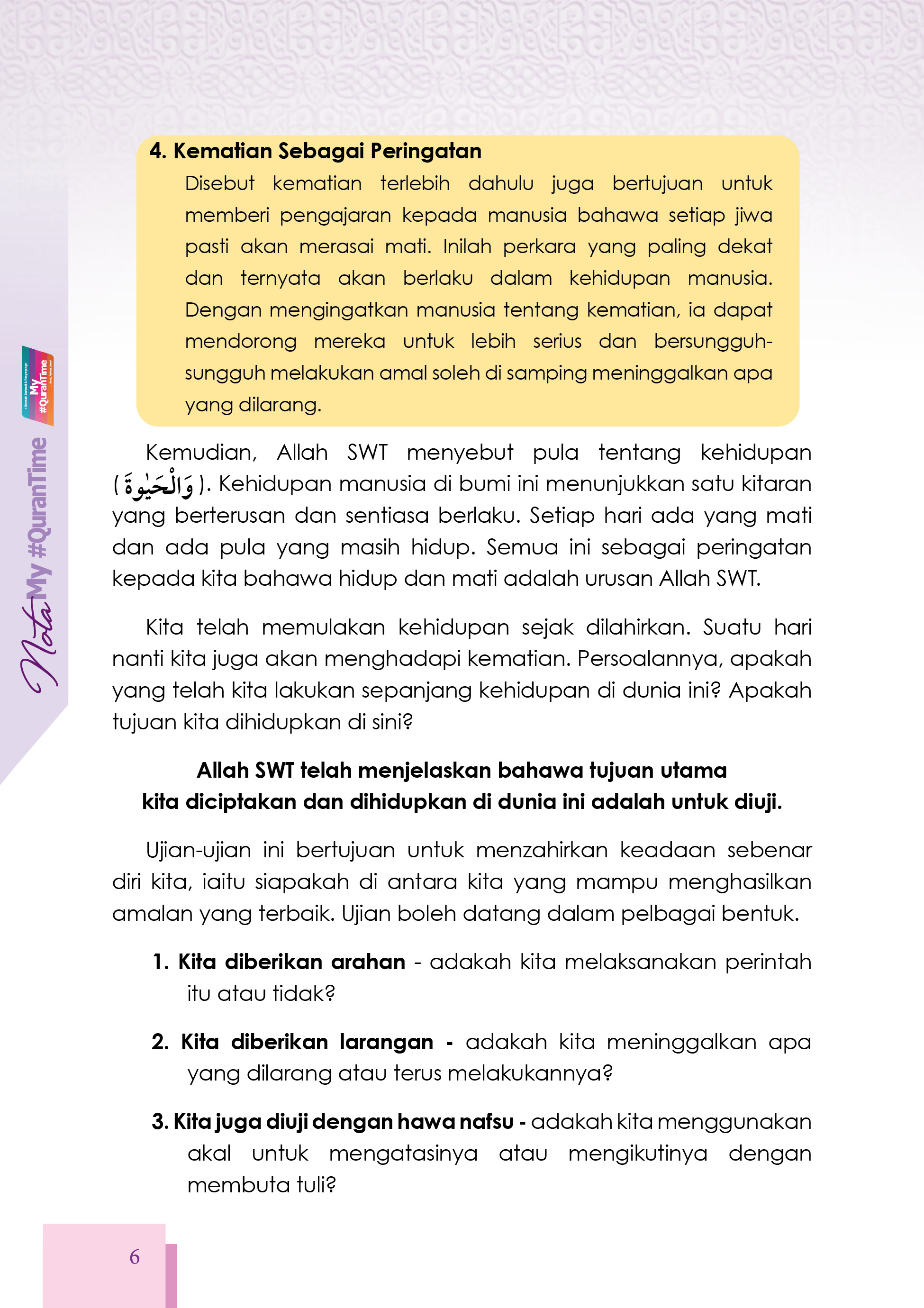 Nota My#QuranTime Juzuk 29