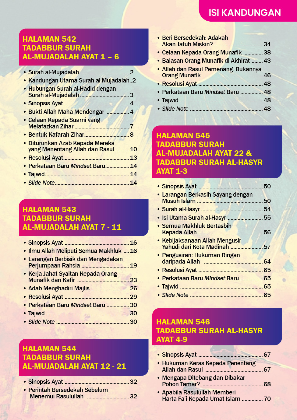 Nota My#QuranTime Juzuk 28