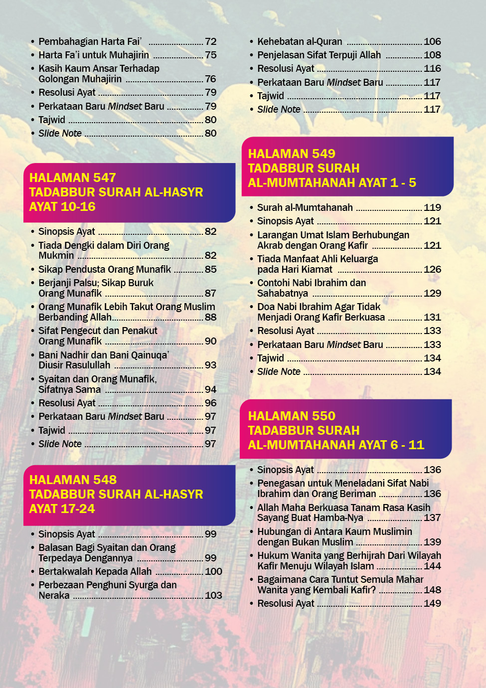 Nota My#QuranTime Juzuk 28