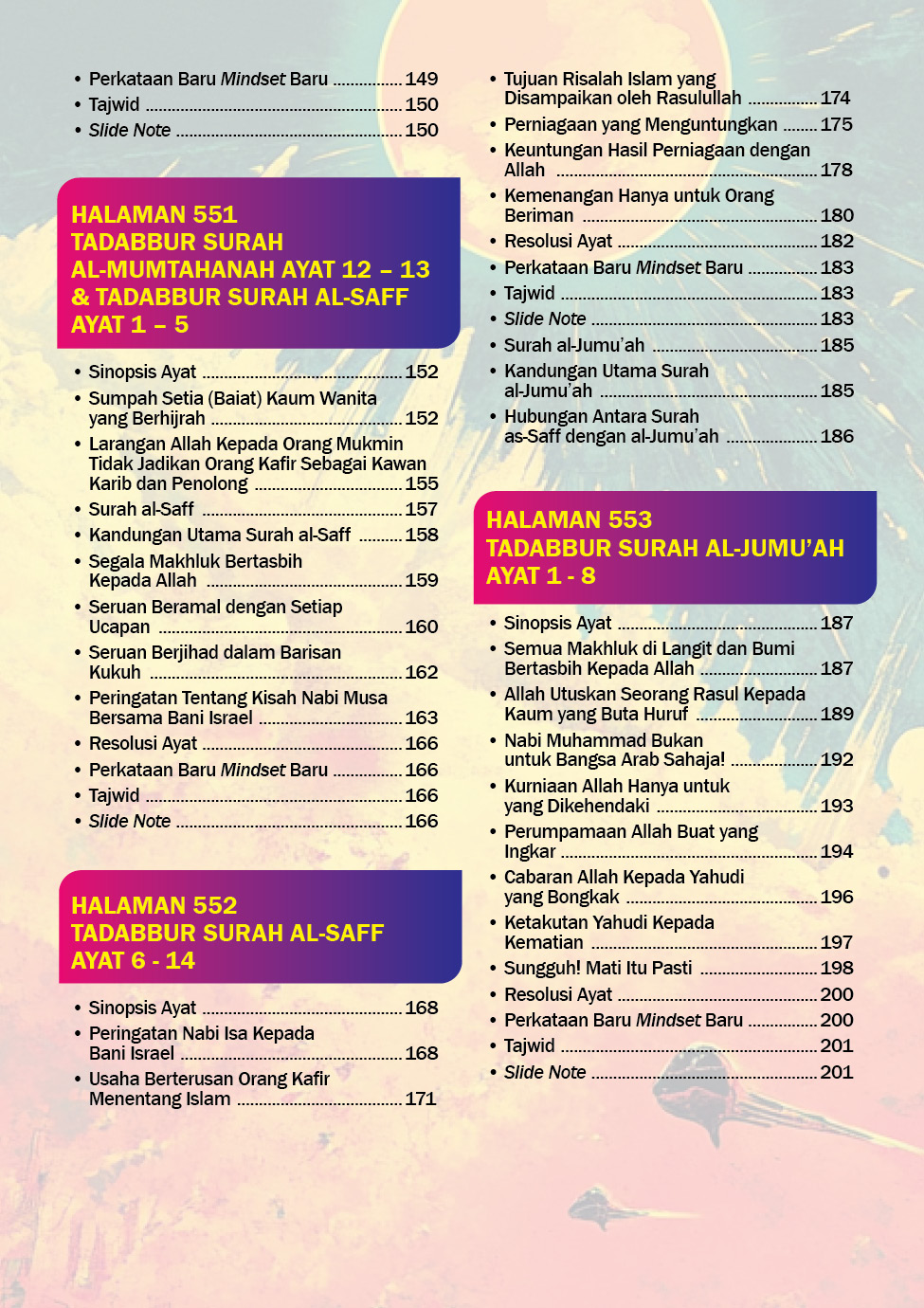 Nota My#QuranTime Juzuk 28