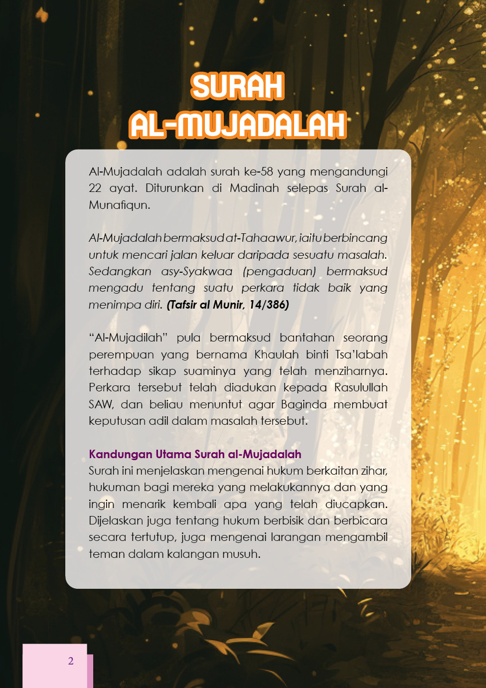 Nota My#QuranTime Juzuk 28